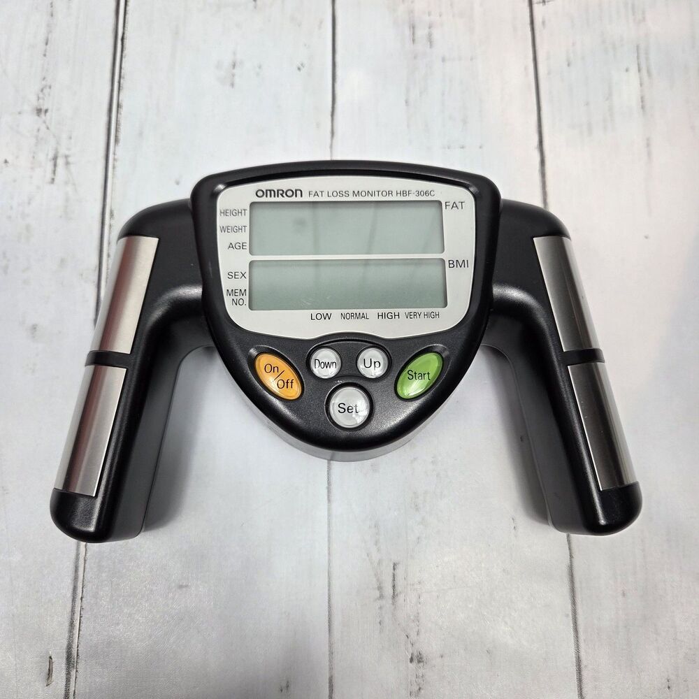 Omron HBF-306C Fat Loss BMI Monitor Handheld Black Tested Working Great Shape!
